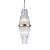 Pendente Sansa 20,5cmx55cm 2xE14 Vela Max 40W Dourado Transparente MR007 - Imagem 1