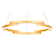 Pendente Led Match Dourado 80cmx3,5cm 72W 3000K 4320Lm MV001 - Imagem 1