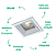 Spot Led Arkitek 8cmx8cmx10cm Branco 9W 3000K NS1058 - Imagem 3