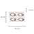 Spot Ecco Embutir 4xE27 Par30 Max 50W Prata NS5304A - Imagem 4