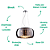 Pendente Soho 40cmx23cm 5xG9 Halopin Max 25W Cromado Transparente PD002CR - Imagem 3