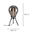Abajur Caju 30cmx58cm 1xE27 Bulbo Max 40W Preto Cromado RZ003 - Imagem 4