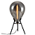 Abajur Caju 30cmx58cm 1xE27 Bulbo Max 40W Preto Cromado RZ003 - Imagem 1
