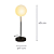 Abajur Viva 17cmx49cm 1xE27 Bolinha Max 5W Branco Cromo Negro SQ007B - Imagem 4