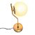 Abajur Viva 17cmx49cm 1xE27 Bolinha Max 5W Dourado Branco SQ007 - Imagem 5