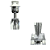 Base Para Abajur 8cmx8cmx27cm 1xE27 Bulbo Max 40W Cromado XL002 - Imagem 5