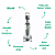 Base Para Abajur 8cmx8cmx27cm 1xE27 Bulbo Max 40W Cromado XL002 - Imagem 3