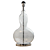 Base Para Abajur 23cmx52cm 1xE27 Bulbo Max 40W Transparente ZUC1AB01TR068 - Imagem 1