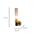 Arandela Lumo 12cmx10cmx33cm 1xE14 Vela Max 40W Dourado Transparente LUM1AR01DR012 - Imagem 4