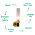 Arandela Lumo 12cmx10cmx33cm 1xE14 Vela Max 40W Dourado Transparente LUM1AR01DR012 - Imagem 3