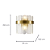 Arandela Nexia 26cmx15,5cmx25,5cm 2xG9 Halopin Max 5W Transparente Dourado NEX1AR01TR026 - Imagem 4