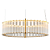 Pendente Led Monile 25W 3000K 1500Lm 60cmx18cm Transparente Dourado MON1PD01TR060 - Imagem 1