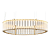 Pendente Led Monile 32W 3000K 1920Lm 80cmx18cm Transparente Dourado MON1PD01TR080 - Imagem 1