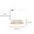 Pendente Led Monile 32W 3000K 1920Lm 80cmx18cm Transparente Dourado MON1PD01TR080 - Imagem 4