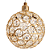 Pendente Cristais 12cm Dourado QD05159 - Imagem 1