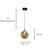 Pendente Cristais 12cm Dourado QD05159 - Imagem 4