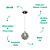 Pendente Cristais 12cm Cromado DCD05158 - Imagem 3