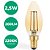 Lâmpada Led Vela Lisa 2,5W 2200K 200Lm E14 Ambar Filamento - Imagem 2