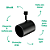Spot de Trilho Beam PAR20 E27 9X16cm Preto DL046P - Imagem 3