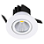 Spot Embutir Led Foko 3W 3000K 7X6cm Branco DL108R - Imagem 1