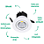 Spot Embutir Led Foko 3W 3000K 7X6cm Branco DL108R - Imagem 3
