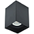 Spot Sobrepor Quad PAR20 E27 11x11X15cm Preto DL164B - Imagem 1