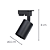 Spot de Trilho Click MR16 Gu10 5,5X8cm Preto DL169DICB - Imagem 6