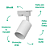 Spot de Trilho Click MR16 Gu10 5,5X8cm Branco DL169DICW - Imagem 3