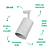 Spot de Trilho Click PAR30 E27 10,3X11,4cm Branco DL169P30W - Imagem 3