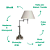 Abajur Nickel E27 33X42X65cm Niquel Bege LU001T - Imagem 3