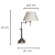 Abajur Nickel E27 33X42X65cm Niquel Bege LU001T - Imagem 4