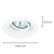 Spot Embutir Conecta Redondo AR111 Gu10 18,5X6,5cm Branco NS7110B - Imagem 2