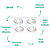 Spot Embutir Ecco Quadruplo MR11 Gu10 15X15X2,5cm Branco NS5104B - Imagem 3