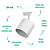 Spot de Trilho Click AR70 Gu10 7,6X8,2cm Branco DL169AR70W - Imagem 3