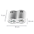 Spot Sobrepor Kube Duplo MR16 gu10 18X9,5X11cm Prata NS552A - Imagem 4