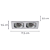 Spot Embutir Monet Duplo MR16 gu10 17,5X9,5X2,5cm Prata NS6002A - Imagem 4