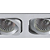 Spot Embutir Monet Duplo MR16 gu10 17,5X9,5X2,5cm Prata NS6002A - Imagem 5