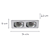 Spot Embutir Monet Duplo AR70 gu10 24X13X3cm Prata NS6702A - Imagem 4