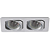Spot Embutir Monet Duplo AR70 gu10 24X13X3cm Prata NS6702A - Imagem 1