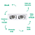 Spot Embutir Monet Duplo AR70 Gu10 24X13X3cm Branco NS6702B - Imagem 3