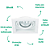 Spot Embutir Conecta Quadrado MR16 Gu10 10,2X10,2X4cm Branco NS7001B - Imagem 3