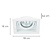 Spot Embutir Conecta Quadrado AR111 Gu10 18X18X6,5cm Branco NS7111B - Imagem 4