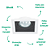 Spot Embutir Conecta Quadrado PAR20 E27 13X13X13,5cm Branco e Preto NS7201P - Imagem 3