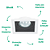 Spot Embutir Conecta Quadrado AR70 Gu10 13X13X3,5cm Branco e Preto NS7701P - Imagem 3