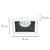 Spot Embutir Conecta Quadrado AR70 Gu10 13X13X3,5cm Branco e Preto NS7701P - Imagem 4