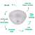 Spot Embutir Led Glaze 1W 3500K 5X5cm Cromado Transparente YD208F - Imagem 3
