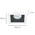Spot Embutir Conecta Quadrado PAR30 E27 18,5X18,5X5cm Branco e Preto NS7301P - Imagem 4