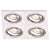 Spot Embutir Ecco Quadruplo MR11 Gu10 15X15X2,5cm Prata NS5104A - Imagem 1