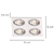 Spot Embutir Ecco Quadruplo MR11 Gu10 15X15X2,5cm Prata NS5104A - Imagem 5