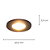 Spot Embutir Led Licto 1W 3000K 60LM 28° 3,5X2,9cm Preto LIC1ST01PT004 - Imagem 4